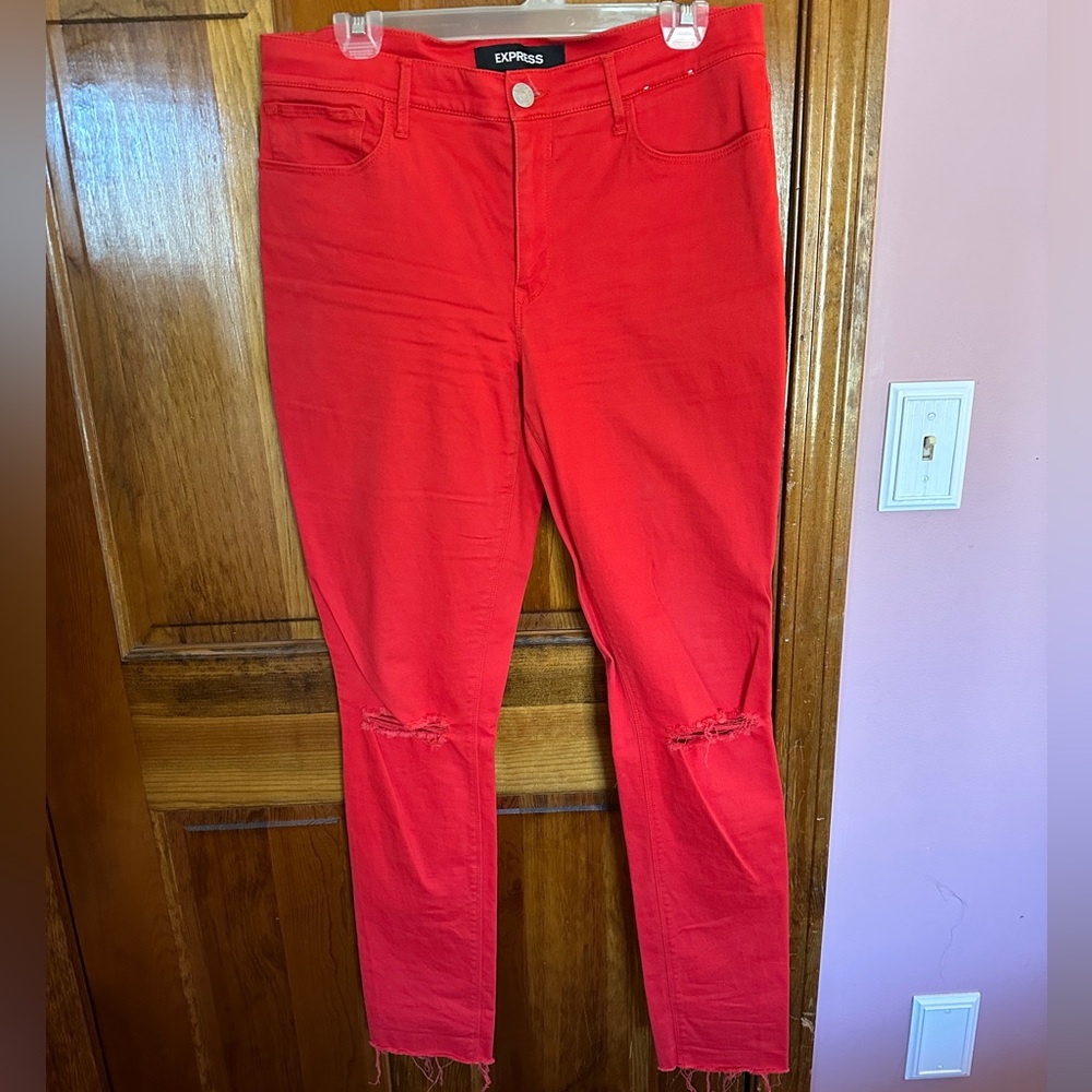 Express Mid-rise Ankle Distressed Legging